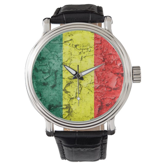 Montre Drapeau rasta vintage (devant)