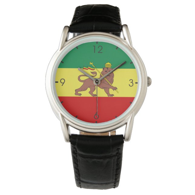 Montre Drapeau rastafarien (Rastafarianisme) (Rasta) (devant)