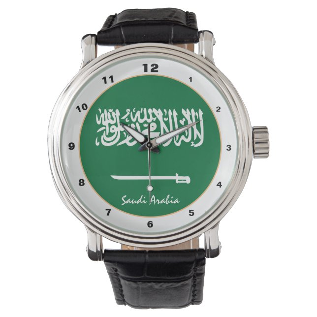 Montre Drapeau Saoudien & Arabie Saoudite mode / design b (devant)