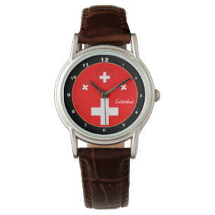 Montre Drapeau suisse et patriote de la mode suisse / Amo