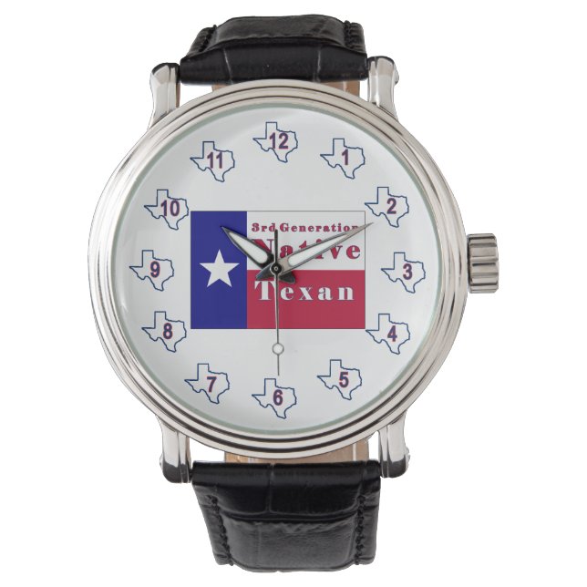 Montre Drapeau texan natif de 3e génération (devant)