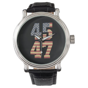 Montre Drapeau Trump 45 47 Amérique Vintage États-Unis