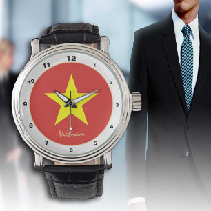 Montre Drapeau vietnamien & mode/design branché vietnami