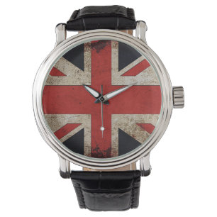 Montre Drapeau vintage du R-U de grunge