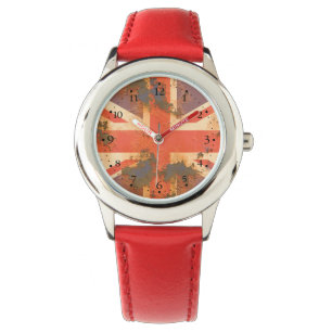 Montre Drapeau vintage rouillé du Royaume-Uni