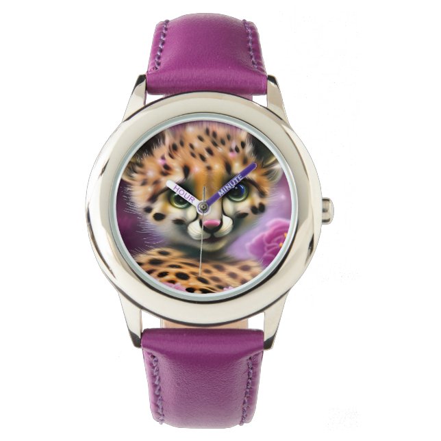 Montre Dreamy Eyed Baby Cheetah (devant)