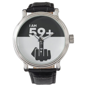 Montre Drôle 60e cadeau d'anniversaire, 59 Plus un