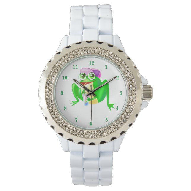 Montre drôle avec Happy Party Frog (devant)