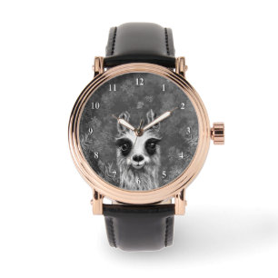 Montre Drôle avec Lama Curieux