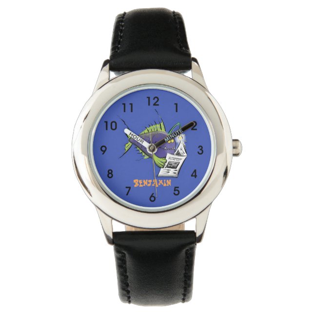 Montre Drôle caricature de poisson de pêcheur (devant)