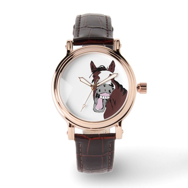 Montre Drôle Cheval Rire Cartoon (Recto)