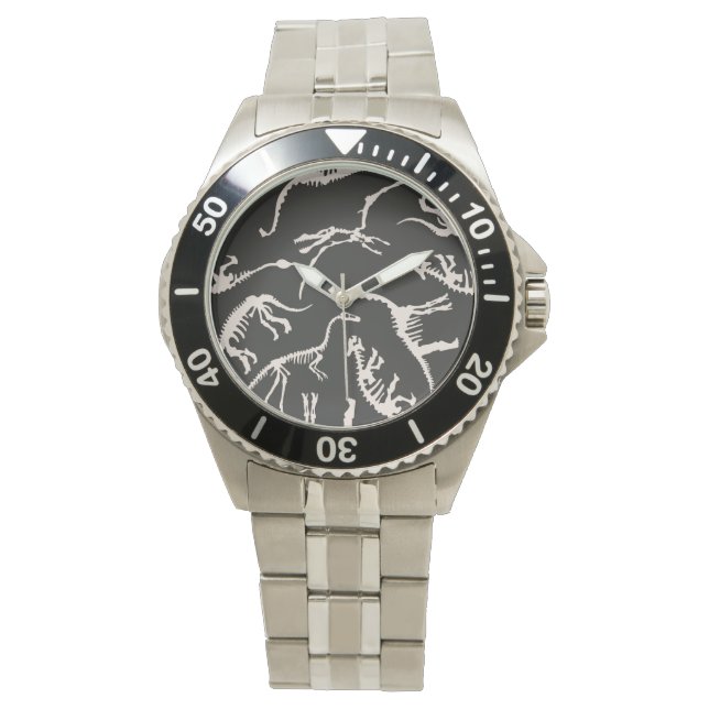 Montre Drôle dino-BD motif dinosaure (devant)