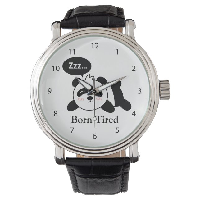 Montre Drôle Drôle Cartoon de Panda dormant mignon (devant)