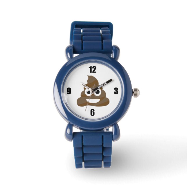Montre Drôle mignon Poop Emoji (Recto)