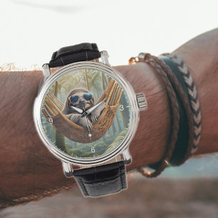 Montre Drôle paresse avec lunettes de soleil dans un hama
