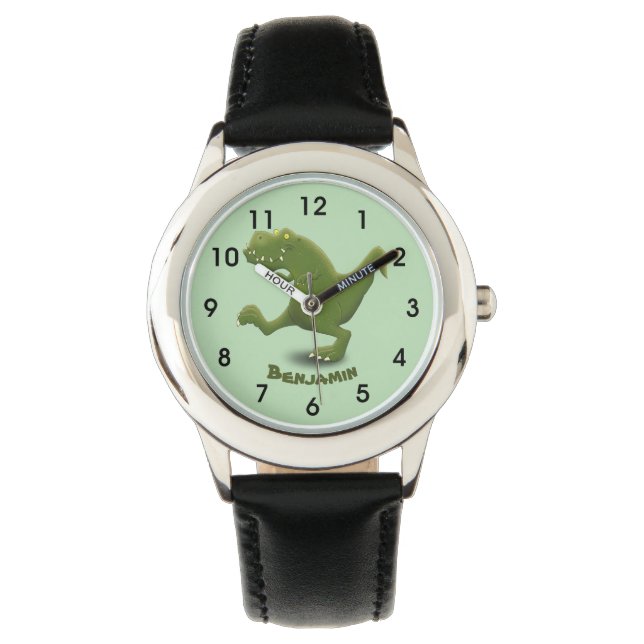 Montre Drôle T rex dinosaure dessin animé humour (devant)
