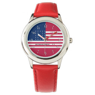 Montre du drapeau patriotique de l'atoll de Bikini