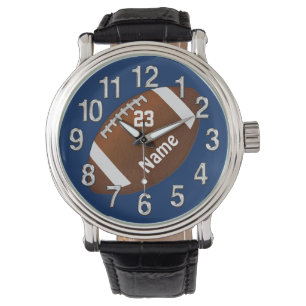 Montre du football avec votre NOM, NOMBRE et