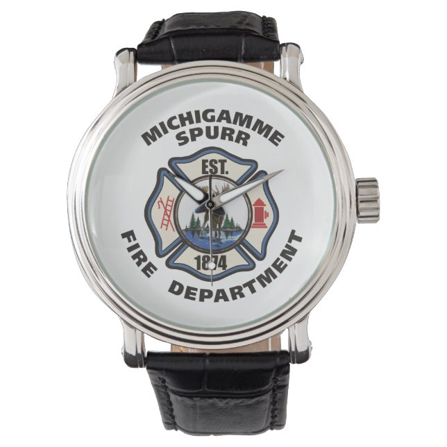 Montre du logo du service d'incendie Michigamme (devant)
