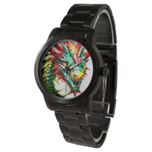 Montre Échelle rouge, verte et jaune
