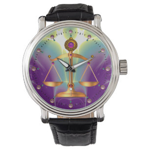 Montre ÉCHELLES d'OR de LOI AVEC des GEMMES, symbole de