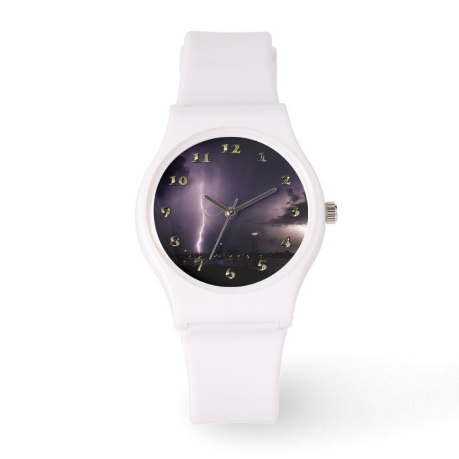 Montre Éclair au-dessus de la ville portuaire (Recto)