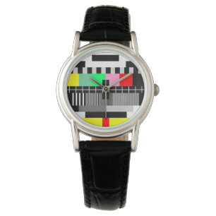 Montre Écran de test de la télévision couleur rétro