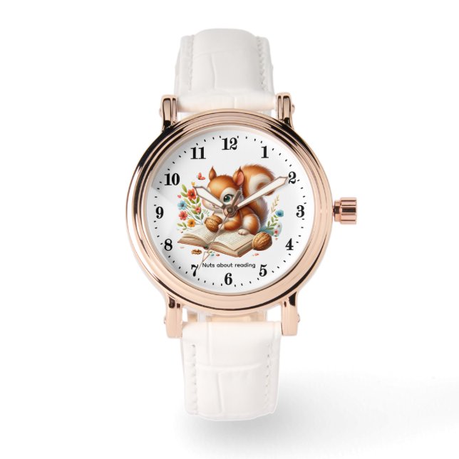 Montre Écureuil mignon et farfelu personnalisable  (Recto)