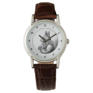 Montre Écureuil rouge avec écureuil gris (neige) W2