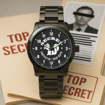 Écureuil Secret "Protéger Vos Noix" Patch Noir