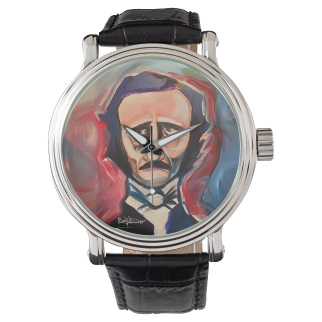 Montre Edgar Allan Poe par Mark Redfield Oversize Watch (devant)
