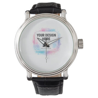 Montre Editable Watercolor Design Template – Your Design