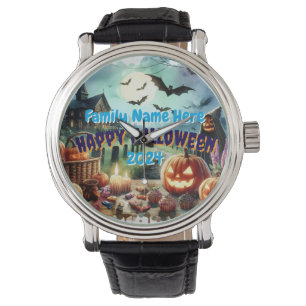 Montre Eerie Halloween Night Watercolor