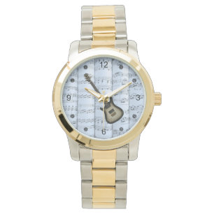 Montre Elec Guitar~Partition roulée~Bleu Tint Back ~