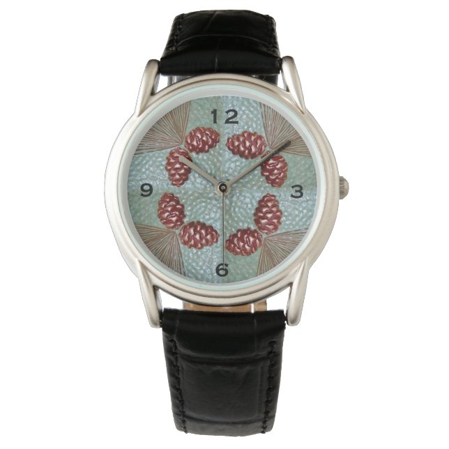 Montre électronique pour hommes avec pinecones (devant)