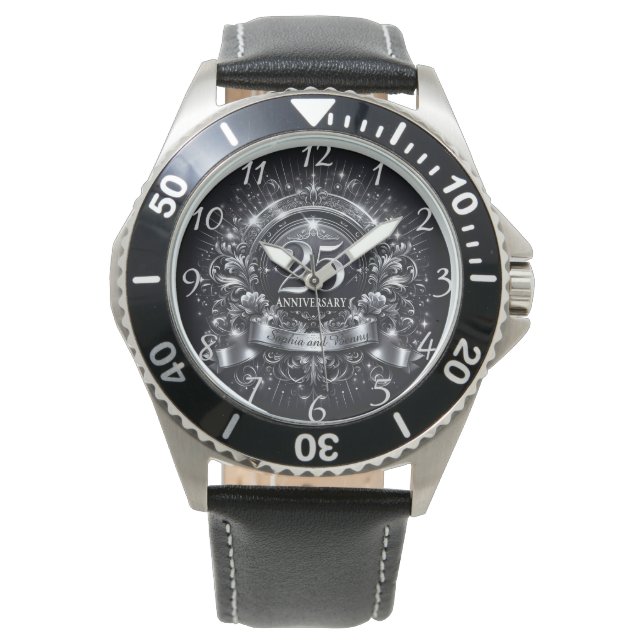 Montre Elégance d'argent : 25e anniversaire (devant)