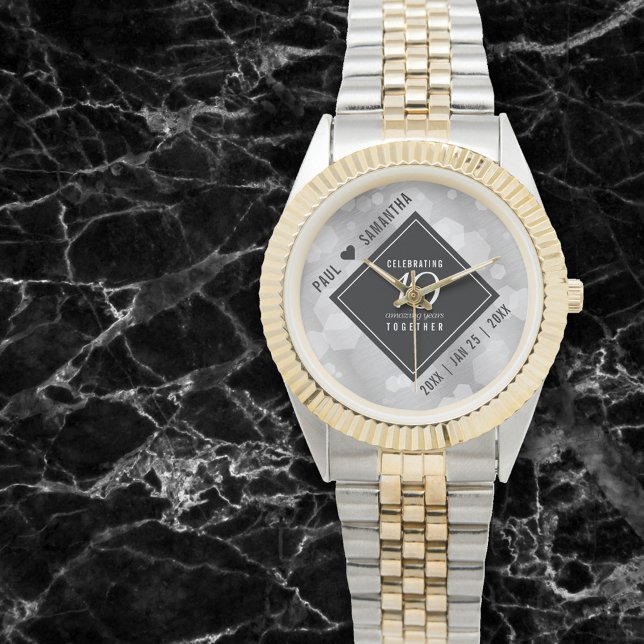 Montre Élégant 10ème anniversaire de la Mariage Tin (Créateur téléchargé)