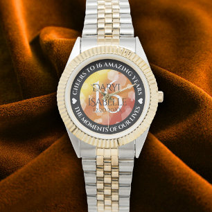 Montre Élégant 16ème anniversaire de Mariage de Topaz d'o