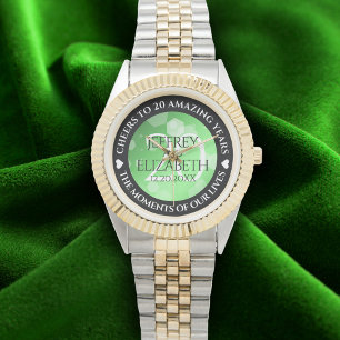 Montre Élégant 20e anniversaire de Mariage d'émeraude