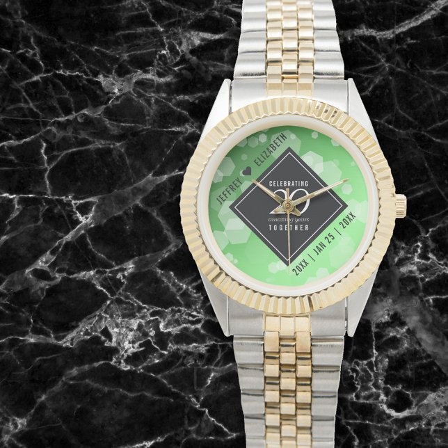 Montre Élégant 20e anniversaire de Mariage d'émeraude (Créateur téléchargé)