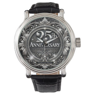 Montre Élégant 25e anniversaire d'argent