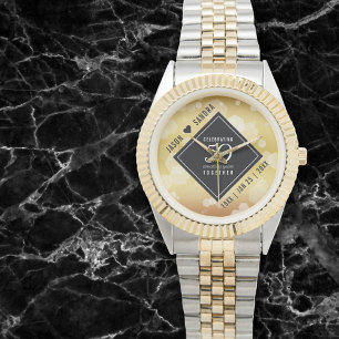 Montre Élégant 50e anniversaire de Mariage d'or