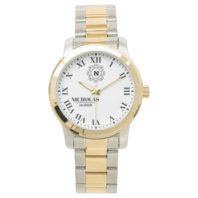 Montre  Elegant and minimalist monogrammed (devant)