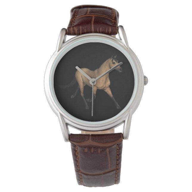 Montre Élégant cheval de peinture à l'huile (devant)