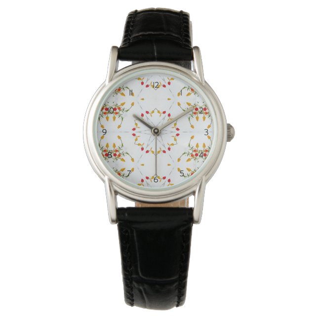 Montre Élégant floral Vintage (devant)