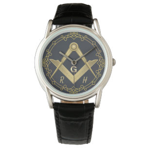Montre Elégant Gold Border Masonic eWatch