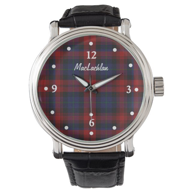 Montre Élégant MacLachlan Plaid Faced Custom Watch (devant)