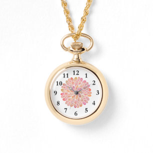 Montre Élégant Mandala Floral Rose