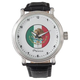 Montre Elégant Mexique Watch et drapeau mexicain