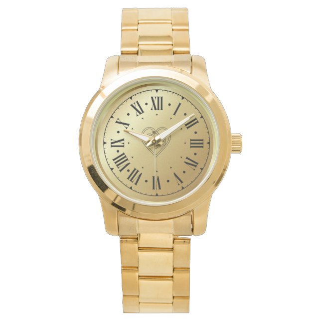 Montre Élégant Monogram Unisex Oversize Gold Bracelet (devant)